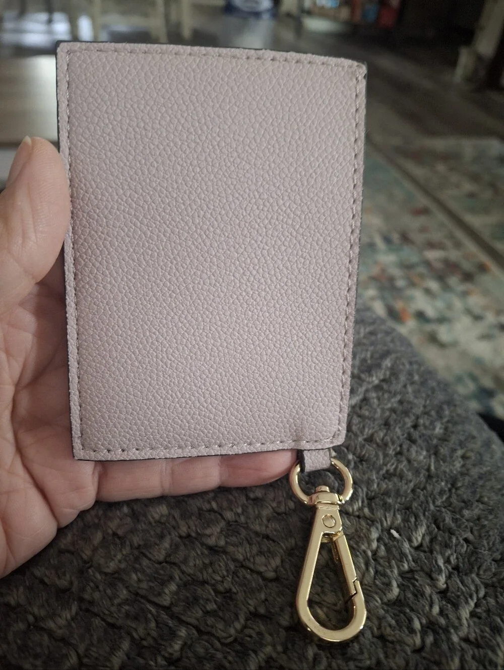 Nine West Blush Pink Leather Card Holder